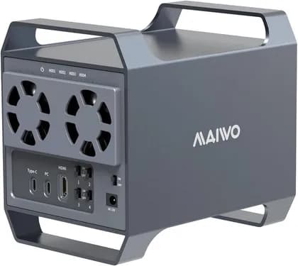 MAIWO 4 Bay SATA Enclosure (Non-Raid), Hard Drive Docking Station with 2 Intelligent Fans, 4 Bay Hard Drive Enclosure with HD-MI Port, 88TB Storage Expansion, Independent Power Switch | K35284A