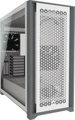 Corsair 5000D Airflow Tempered Glass, 2 x USB 3.0 / 1 x USB 3.1 Type-C / Audio In&Out, Radiator 360mm, Steel / Plastic / Tempered Glass, Mid-Tower ATX PC Case - White | CC-9011211-WW