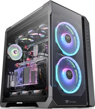 Thermaltake View 51 Motherboard Sync ARGB E-ATX Full Tower Gaming Computer Case with 2 200mm ARGB 5V Motherboard Sync RGB Fans + 120mm ARGB 5V, Black | CA-1Q6-00M1WN-00