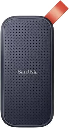 SanDisk Portable SSD, 2TB Capacity, USB-C 3.2 Gen 2 Interface, Up to 800 MB/s Transfer Speed, Integrated Rubber Hook, Drop Resistant Up to 2 Meter, Black Orange | SDSSDE30-2TB-G26