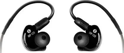 Mackie In Ear Monitors, Professional Single Dynamic Driver IEMs, 40dB Noise Isolation, Ergonomic Fit Design, Detachable MMCX Cable System, Built for Live Performance Musicians, Black | MP-120