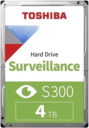 TOSHIBA S300 3.5" 4TB Surveillance SATA 6.0 Gbit/s Internal HDD, 157MB/s Typ Data Transfer Speed, 5400 RPM Speed, 128MB Cache, 24/7 Operation, Supports 64 Cameras, 180TB/Year Workload | HDWT840UZSVA