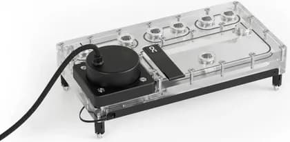 Alphacool Core Distro Plate 240 Left, D5/DDC V.2 with VPP Apex Pump, aRGB Lighting, Custom PC Water Cooling, 240mm, Acrylic, G1/4 Fittings | 13872
