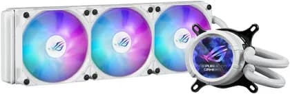 ASUS ROG Strix LC III 360 ARGB LCD CPU Liquid Cooling, 360mm Radiator, 3x ROG STRIX AF-12S ARGB 120mm Fans, 2200 RPM Fan Speed, 70.38 CFM Air Flow, 360° Rotating ROG Logo, White | 90RC00W2-M0UAY0