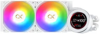 Xigmatek Frozr-O II Arctic 240 Liquid CPU Coolers, 240mm Radiator, 2x 120mm aRGB Pre-Installed Fans, 1800 RPM Fan Speed, 82.2 CFM Fan AirFlow, Hydro Bearing Type, White | EN40436