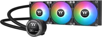 Thermaltake TH360 V2 Ultra ARGB Sync All In One Liquid Cooler /ARGB Fan 120 * 3 PWM Fans and Speeds Up to1500rpm / Water Block 2.1" LCD / Black | CL-W384-PL12SW-A