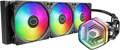 Cooler Master MasterLiquid 360 Atmos ARGB Close-Loop AIO Liquid Cooler, Customize Pump, SickleFlow Edge PWM Fans, 360mm Radiator, CryoFuze, AM5/AM4, LGA1700/1851/1200, Black | MLX-D36M-A25PZ-R1
