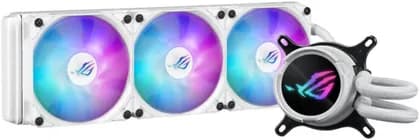 ASUS ROG Strix LC III 360 aRGB CPU Liquid Cooling, 360mm Radiator, 3x ROG Strix AF-12S aRGB 120mm Fans, 2200 RPM Fan Speed, 70.38 CFM Ariflow, 360° Rotating ROG Logo, White | 90RC00T2-M0UAY0