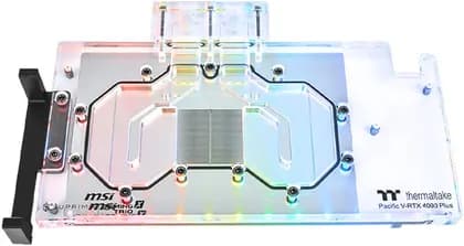 Thermaltake Pacific V-RTX 4090 Plus GPU Water Block, For MSI GAMING TRIO & SUPRIM, 2.5W Power Input, Copper + Acrylic Material, USB 2.0 Connectors (9 Pin), 5 Voltage | CL-W388-PL00SW-A