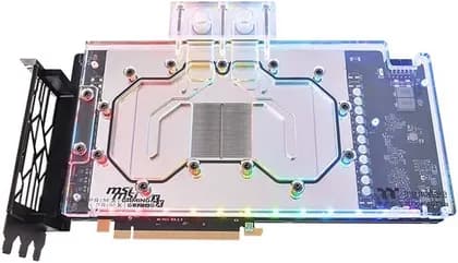 Thermaltake Pacific V-RTX 4080 Plus GPU Water Block, For MSI GAMING TRIO & SUPRI, 2.5W Power Input, Copper + Acrylic Material, USB 2.0 Connectors (9 Pin), 5 Voltage | CL-W387-PL00SW-A