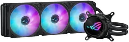 ASUS ROG Strix LC III 360 aRGB CPU Liquid Cooling, 360mm Radiator, 3x ROG Strix AF-12S aRGB 120mm Fans, 2200 RPM Fan Speed, 70.38 CFM Ariflow, 360° Rotating ROG Logo, Black | 90RC00T1-M0UAY0
