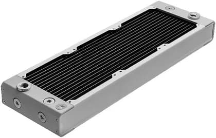 EKWB EK-Quantum Surface P360M X-Flow Radiator, Optimal Coolant Flow, Copper H90 Tubing, 18 FPI Density Fins, 120mm Fans Compatible, Brass H62 End Tank Chambers, White | 3831109839225