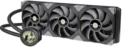 Thermaltake TOUGHLIQUID Ultra 420 All-In-One Liquid Cooler, 2.1" TFT-LCD IPS Display, Copper Water Block, 119.1 CFM Airflow, 2000 RPM Fan Speed, 3500 RPM Motor Speed, Black | CL-W366-PL14BL-A
