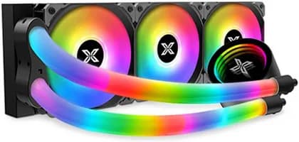 Xigmatek Neon Aqua 360 ARGB CPU Liquid Cooler, 360mm Radiator Support, 120mm Fan Size, 1800RPM Fan Speed, 82.2 CFM Air Flow, ARGB Tube, Support LGA 1700/1200/AM5/AM4 Socket, Black | EN49912