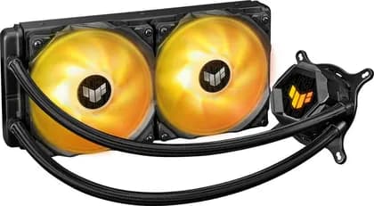 Asus Tuf Gaming LC 240 ARGB Liquid CPU Cooler, Aura Sync Support, 120mm PWM Fan, Sleeved Rubber Tube, 2000 RPM Speed, 67 CFM Airflow, Black | 90RC00G1-M0UAY0