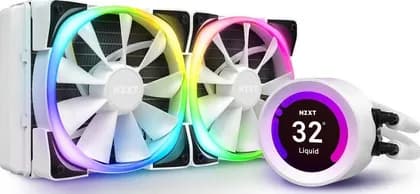NZXT Kraken Z53 RGB 240mm AIO RGB CPU Liquid Cooler, Customizable LCD Display, Improved Pump, Powered by CAM V4, RGB Connector, Aer RGB 2x120mm Radiator Fans, White | RL-KRZ53-RW