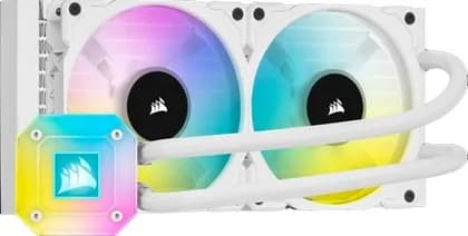 Corsair ICUE H100i Elite Capellix Liquid, ML120 RGB PWM Fans, 240mm Radiator, Low-Noise Cooling for Your CPU Cooler - White | CW-9060050-WW