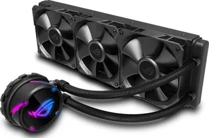 Asus ROG Strix LC 360 all-in-one liquid CPU cooler with Aura Sync RGB, and Triple ROG 120mm Radiator Fans | 90RC0070-M0UAY0