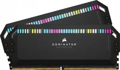 Corsair Dominator Platinum RGB 32GB (2x16GB) Memory Kit, DDR5 DRAM, 5200MHz Speed, C40 Latency, Overclock PMIC, RGB LED Lighting, DIMM, 1.25V, Black | CMT32GX5M2B5200C40
