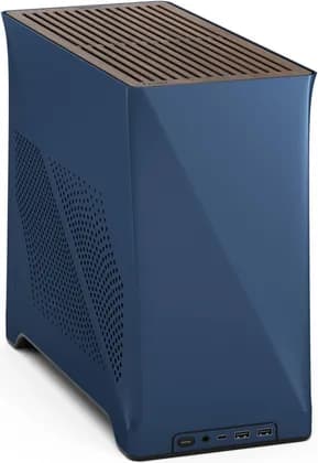 Fractal Design Era 2 ITX Computer Case, 2x 120 mm Aspect PWM Fans Pre-Installed, Up to 280mm Radiator & 4x Fans Support, Bottom Dust Filters, Front-Facing I/O, Midnight Blue | FD-C-ERA2N-03