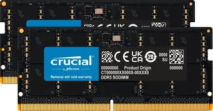Crucial 64GB DDR5 4800 MHz SO-DIMM Memory Kit (2 x 32GB)