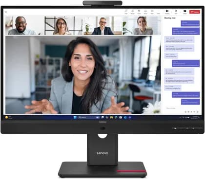 Lenovo ThinkVision T27QD-4V Monitor, 27" IPS Display, QHD Resolution, 120Hz Refresh Rate, 4ms (Extreme Mode) Response Time, Integrated Webcam, 2x Built-In 5W Speakers | T27QD-4V