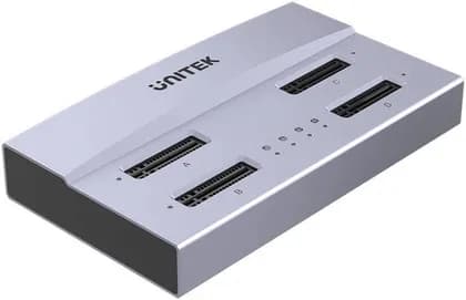 UNITEK USB4 4-Bay M.2 SSD Docking Station, 40Gbps Data Transfer Speed Rate, 1 x 40Gbps USB-C, 4 x M.2 Slot, Aluminum Alloy Material, 80cm Cable Length, Space Grey | S1243BGY01