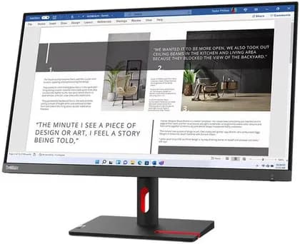 Lenovo ThinkVision S27i-30 27" FHD IPS Monitor, 100Hz Refresh Rate & 4ms Response, 99% sRGB with 16.7 Million Colors, VESA mount 100 x 100 mm, 2x HDMI® 1.4, 1x VGA, Black | 63DFKAT4UK