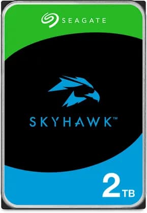 Seagate 2TB SkyHawk Surveillance SATA III 3.5" Internal Hard Drive, 256MB Cache, 5400 RPM, Up to 180 MB/s Sustained Transfer Rates, 1 Million Hours MTBF, Supports up to 64 HD Cameras | ST2000VX017