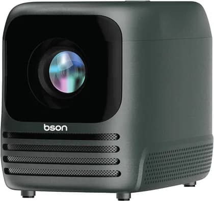 Bson 4K Cordless Projector, 50"-150" Display, 1280 x 720 Pixels Resolution, 260 ANSI Lumens Brightness, 4K HDR Support, 5G WiFi, Android 11 Operating System, 3000mAh Battery, Black | PR003