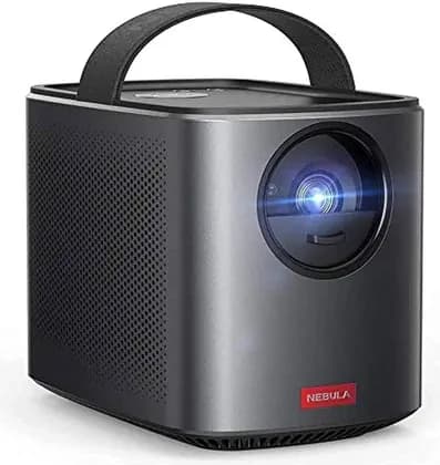 NEBULA Mars 2 Pro Projector by Anker, 500 ANSI Lumen Mini Projector, 720p Image, Portable Home Video Projector, 30 to 150 Inch Image Smart Movio Projector, Home Entertainment, Black | D2323211