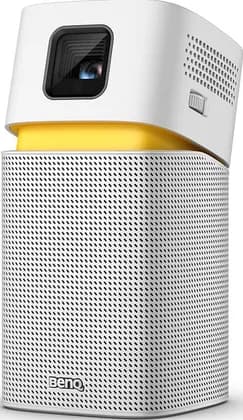 BenQ GV1 Portable Projector with Wi-Fi (2.4G/5G) With 5W Bluetooth Speaker, 200 Lumens Brightness, WVGA 854 x 480 Native Resolution, Up to 3-Hour Battery, USB Type-C, White | GV1