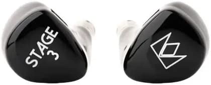 Noble Audio Stage 3 Earphone, 10mm Dynamic Driver & 2 Balanced Armature Drivers, Stainless Steel Nozzle with Integrated Wax Guard, Next Gen 2 Pin Noble Cable, 3 Driver Arrangement, Black | Stage 3