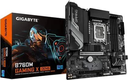 GIGABYTE B760M GAMING X GEN5 LGA 1700 Micro ATX Motherboard, Intel B760 Chipset, 4x DDR5 DIMM Slots, Up to 256GB Max Memory, 1x PCIe 5.0 x16 with PCIe UD Slot, 2x M.2 Slots | B760M-GAMING-X-Gen5