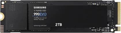 SAMSUNG 2TB 990 EVO PCIe 4.0 x4 / 5.0 x2 M.2 Internal SSD, Sequential Writes up to 4200 MB/s & Reads up to 5000 MB/s, V-NAND Flash Technology, 600TB TBW, AES 256-Bit Encryption, Black | MZ-V9E2T0BW