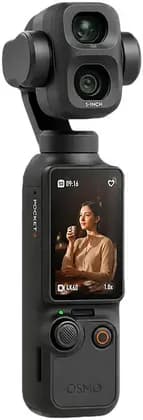DJI Osmo Pocket 4P Handheld 3-Axis Gimbal Camera with Dual CMOS Sensors, 4K UHD 240fps Video, 37MP Photos, 103GB Built-in Storage, Wi-Fi 6 & Bluetooth 5.4, Black | Osmo Pocket 4P Vlog Combo