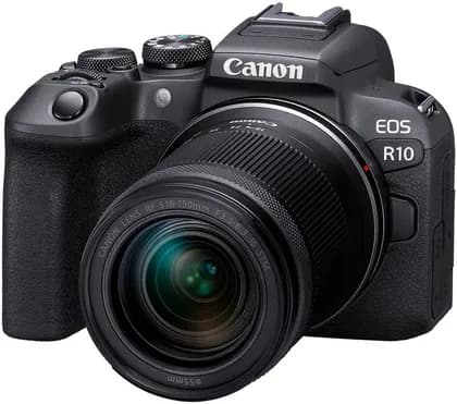 Canon EOS R10 Mirrorless Camera with 18-150mm Lens, 24.2MP APS-C CMOS Sensor, HDR-PQ, Dual Pixel CMOS AF II, 1.04m-Dot Vari-Angle Touchscreen LCD, Black | 4549292189810