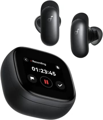 Anker Soundcore Liberty 5 Pro Max Wireless Earbuds, AI Note-Taker, 120 Free Mins/Mo, Membership for More, for in-Person Meetings, Whisper-Clear Calls, ANC, Midnight Black | D1204