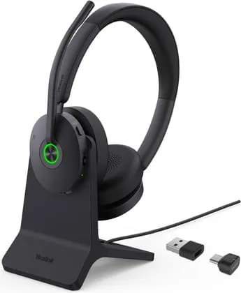 Yealink BH74 Bluetooth Wireless Headset, Hybrid ANC with 4-Mic Noise Cancellation, 32 Hours Talk Time, 50m Wireless Range, Stereo Audio, Dual Busylights & USB-C/A Adapter for Teams, Black | BH74