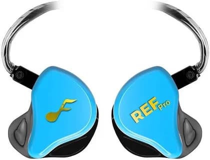 Fatfreq Reference PRO Universal Blue In-Ear Earphones, Triple Balanced Armature Drivers, PhaseAlign Technology, Linear Impedance, Sonar La Trompa Acoustic, Producers & Engineers, Blue | Reference PRO