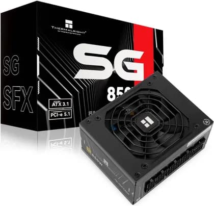 ThermalRight SGFX850 SG Series SFX Power Supply, 850W Power, 80 Plus Gold, Full Modular, 92mm Fan, OPP/OVP/OTP/OCP/SCP/UVP, MTBF 100K Hours, Black | SGFX850