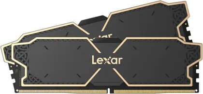 Lexar THOR OC DDR5 Desktop Memory, 32GB (2x16GB) Capacity, 6000 MT/s Memory Speed, CL38 CAS Latency, Intel XMP 3.0 & AMD EXPO Profiles, Black | LD5U16G60C38LG-RGD