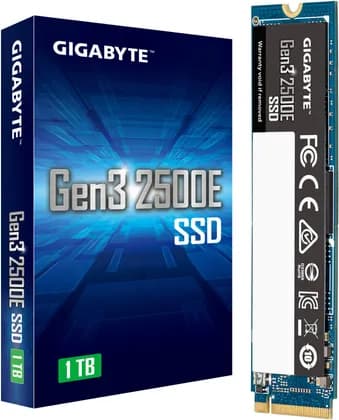 GIGABYTE Gen3 2500E Internal SSD, 1TB Capacity, PCIe 3.0x4, NVMe 1.3 Interface, M.2 2280 Form Factor, Up to 2400 MB/s Sequential Read & Up to 1800 MB/s Sequential Write | G325E1TB