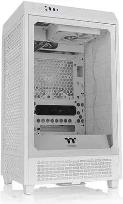 Thermaltake The Tower 200 Snow Mini Computer Case, SPCC+Tempered Glass Material, Supports Up to 280mm Radiator, Up to 4 Fans Support, Removable Dust Filter, Snow White | CA-1X9-00S6WN-00
