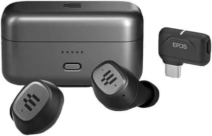 EPOS GTW 270 Hybrid True-Wireless Gaming Earbuds with 2.4 GHz Low-Latency, Bluetooth 5.1 & USB-C Dongle, Black/Grey | 1000230