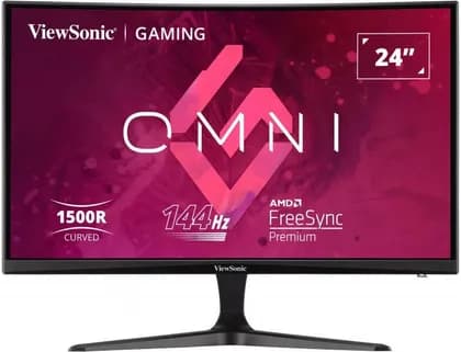 ViewSonic Curved Gaming Monitor, 24" Display, FHD Resolution, 144Hz Refresh Rate, 1ms Response Time, Anti-Glare, Hard Coating, 16.7M Color Display, Black | VX2418-PC-MHD