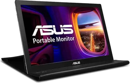Asus MB168B Portable Monitor, 15.6" WXGA TN Display, 60Hz Refresh Rate, 11ms (Tf+Tf) Response Time, USB 3.0 Cable, Auto-Rotating Display, EzLink Technology, Display Black | 90LM00I0-B01170