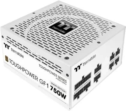 Thermaltake Toughpower GF1 750W Fully Modular Power Supply, Non Light, Full Range, Analog, 80 Plus Gold, EU, 100% Japan Capacitor, 750W Max Output Capacity, Snow Edition | PS-TPD-0750FNFAGE-W
