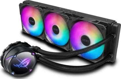 ASUS ROG Strix LC II 360 ARGB AIO Liquid CPU Cooler, With Aura Sync, Three ROG 120mm A RGB Radiator Fans, 80.95 CFM Airflow, Sigrid, 360mm Radiator, 800 - 2500 RPM Fan Speed, Black | 90RC00F1-M0UAY0