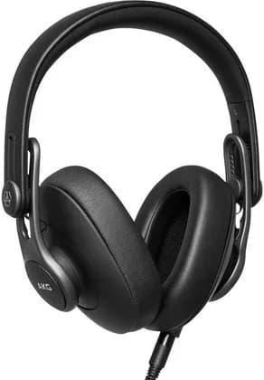 AKG K371 Over-Ear Oval Closed-Back Studio Headphones, Titanium-Coated 50mm Drivers, Circumoccluded, Gold-Plated 3.5mm Stereo Jack Plug, Black | K371